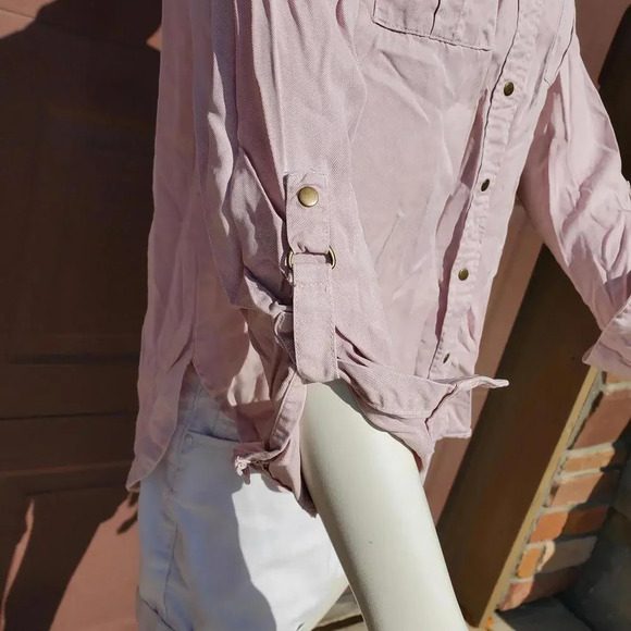 Nordstrom Thread & Supply 100% Lyocell Women's Size Medium Button Down Shirt EUC - Picture 8 of 15